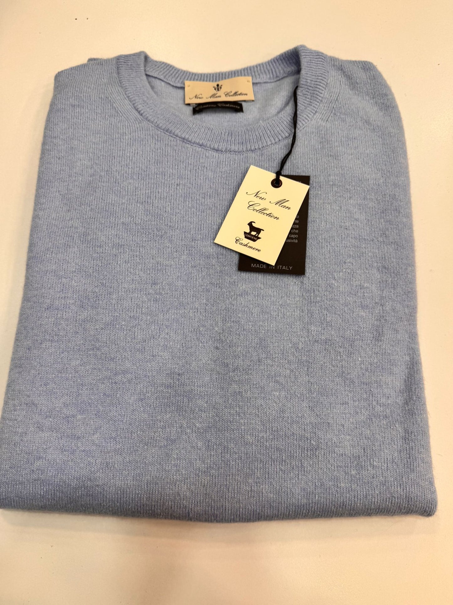 Girocollo uomo Val di Chiana colore azzurro