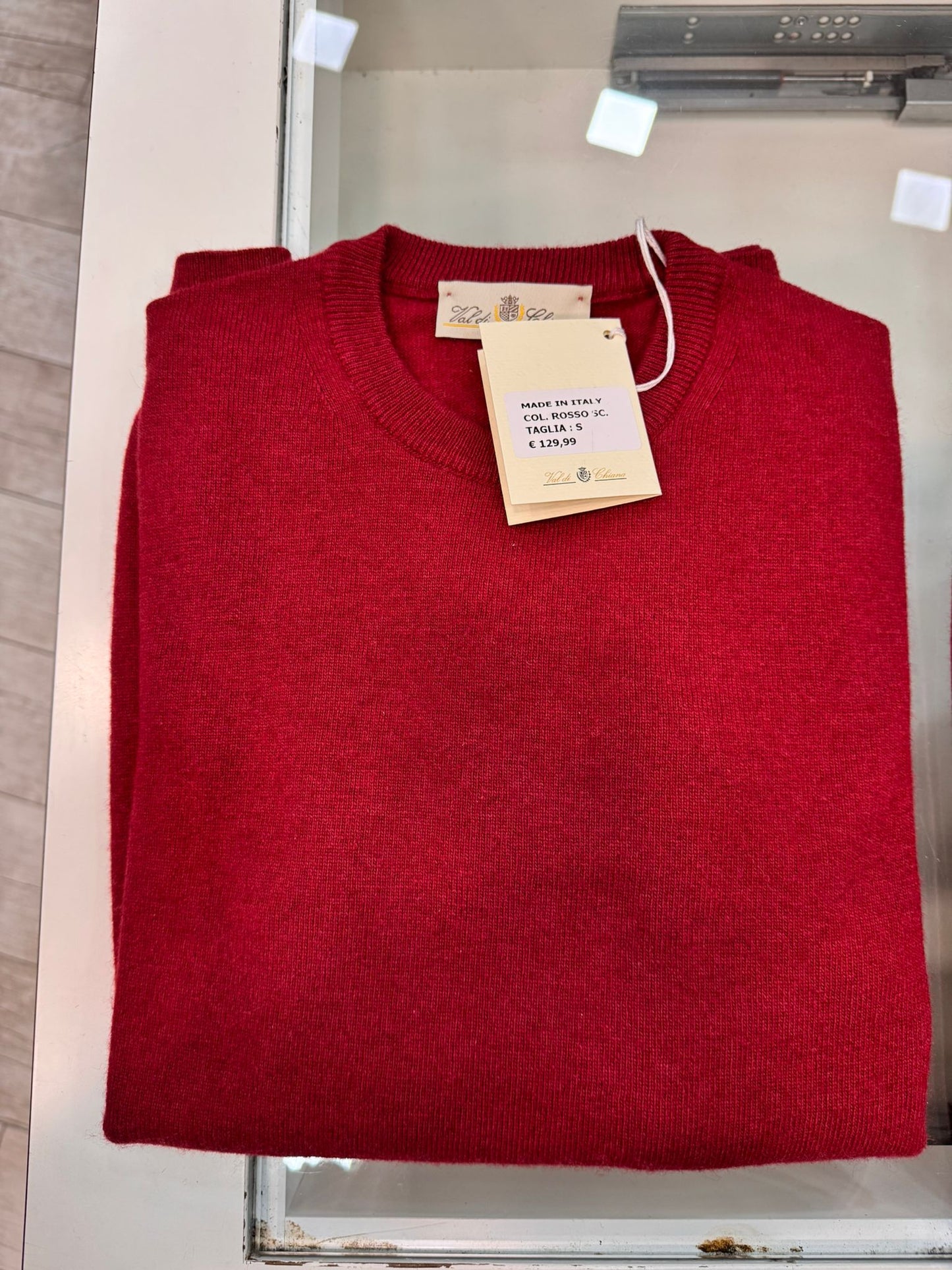 Girocollo uomo colore rosso - Brand Val di Chiana