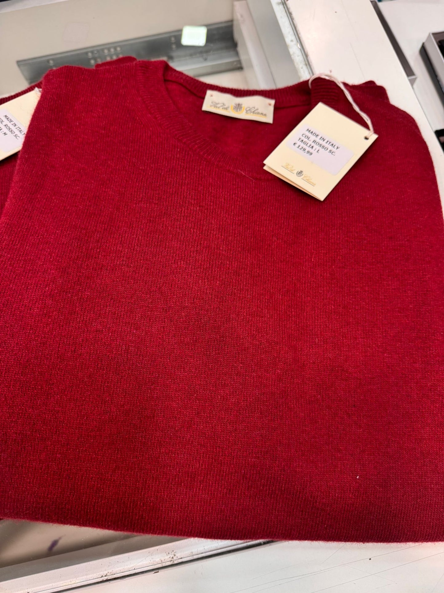 Girocollo uomo colore rosso - Brand Val di Chiana