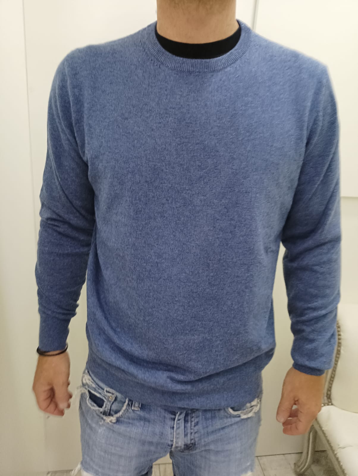 Maglione girocollo 70% lana 30% cashmere - Cashmere Company