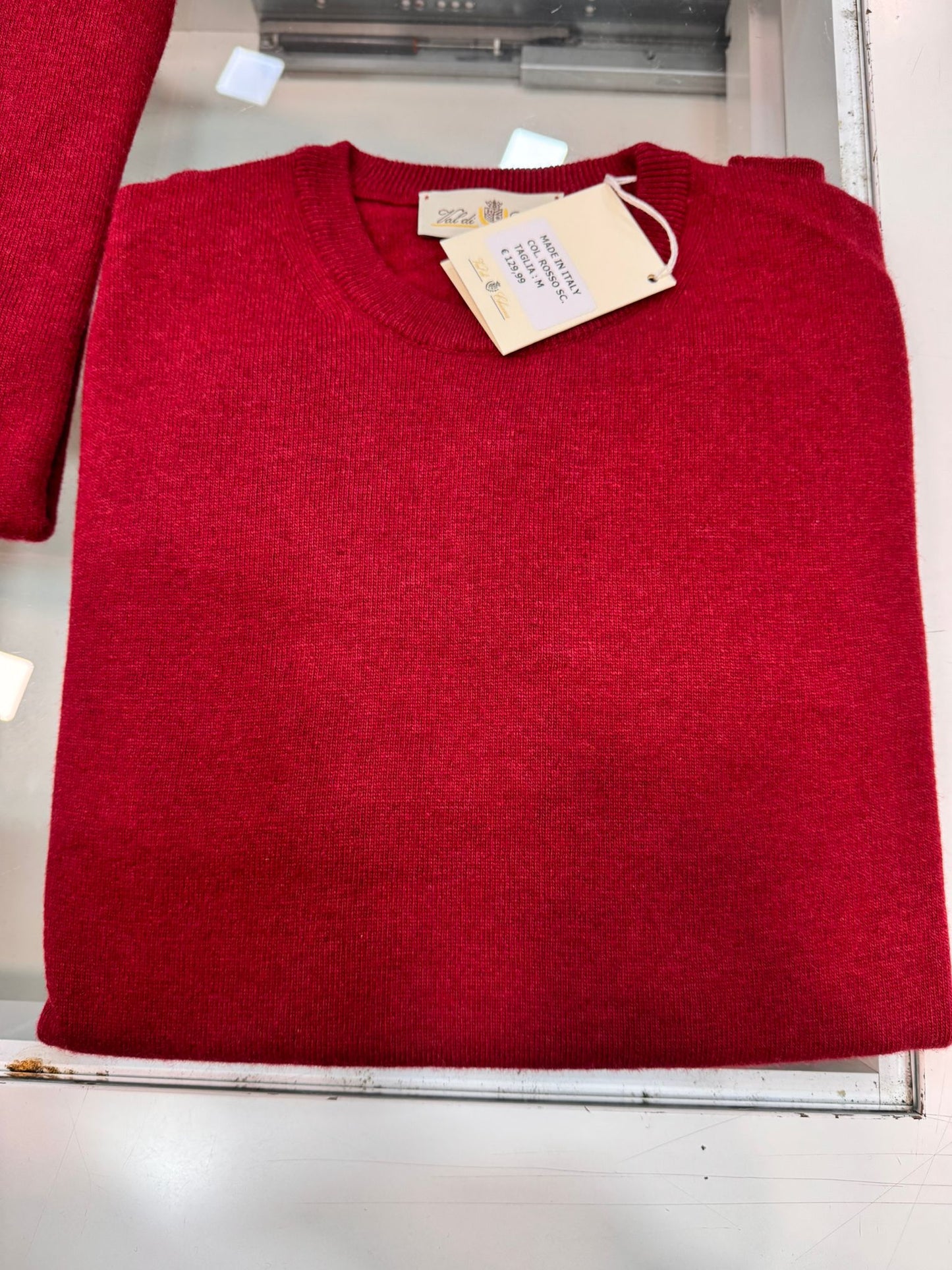 Girocollo uomo colore rosso - Brand Val di Chiana